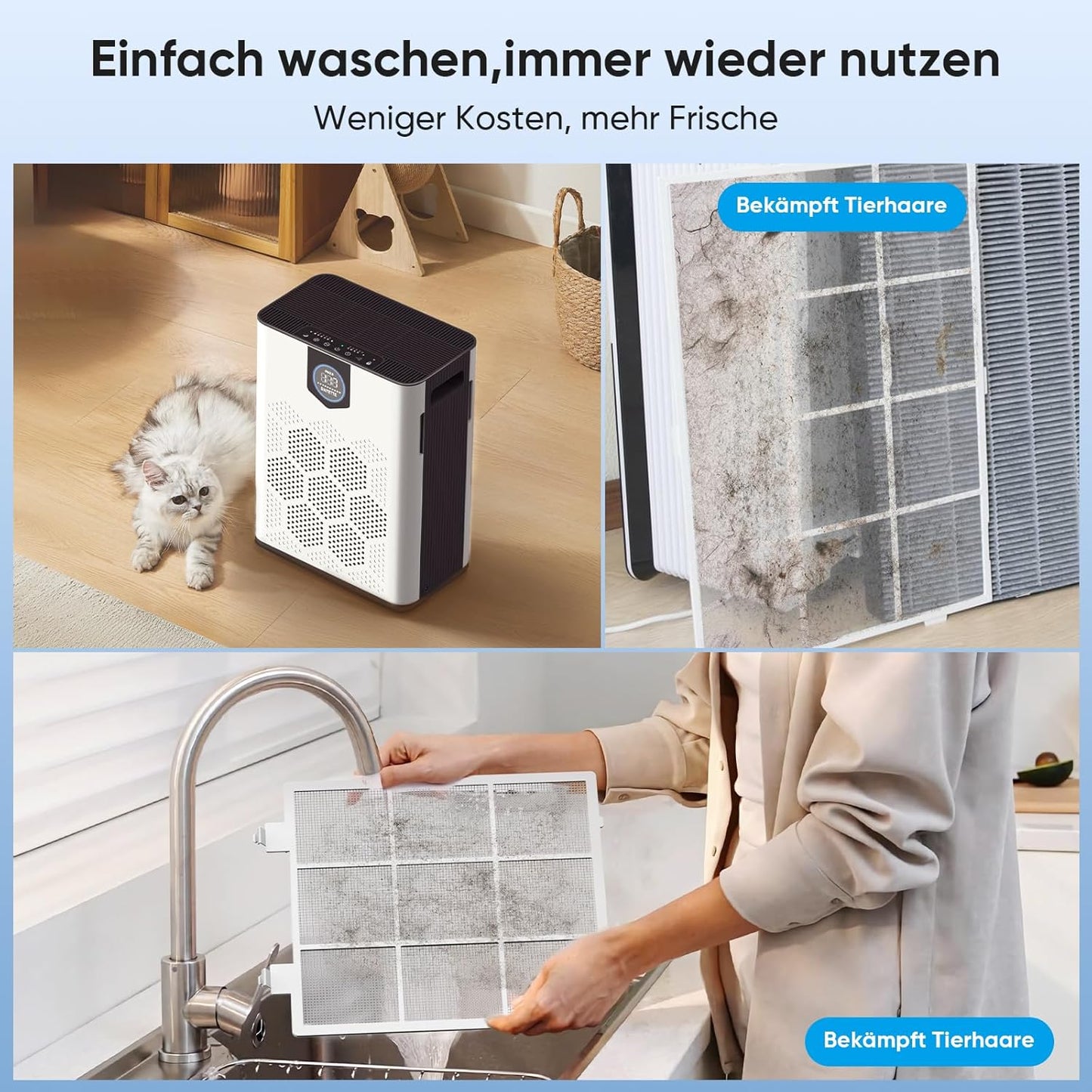 Luftreiniger für Allergiker, White 120㎡