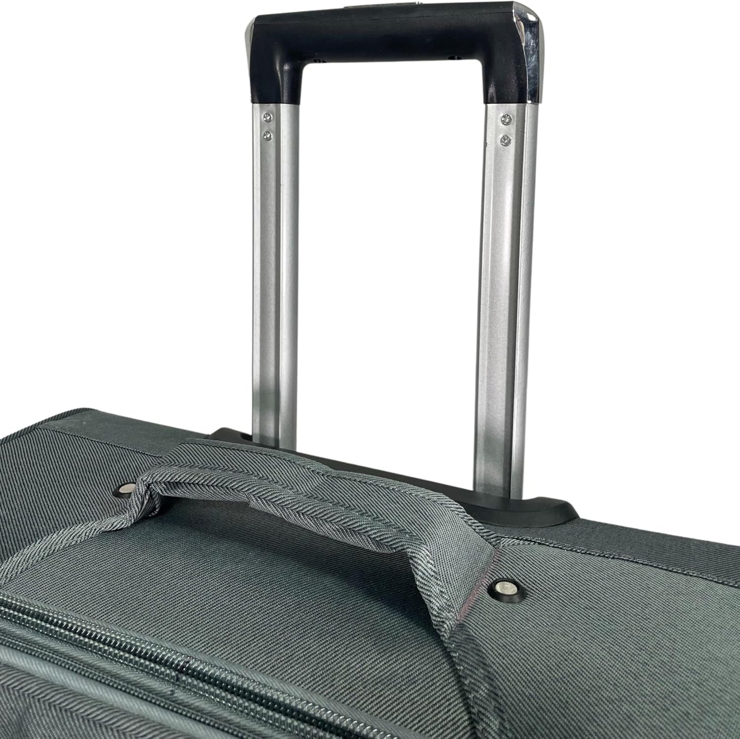 Erweiterbarer Weichgepäck-Reisekoffer XL mit Zwillingsrollen, Großer Koffer (75cm) Grau