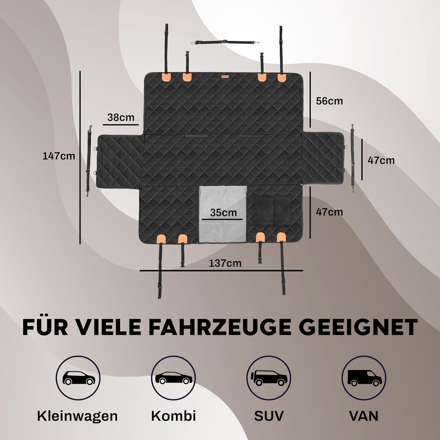 Hundedecke für die Auto-Rückbank