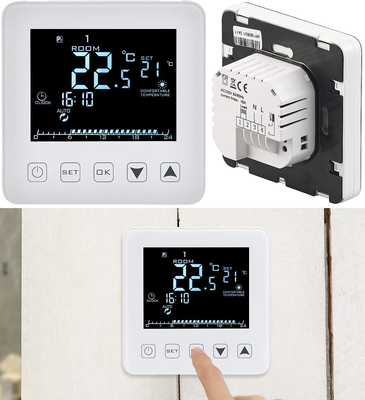 Programmierbares Wandthermostat für Fussbodenheizungen