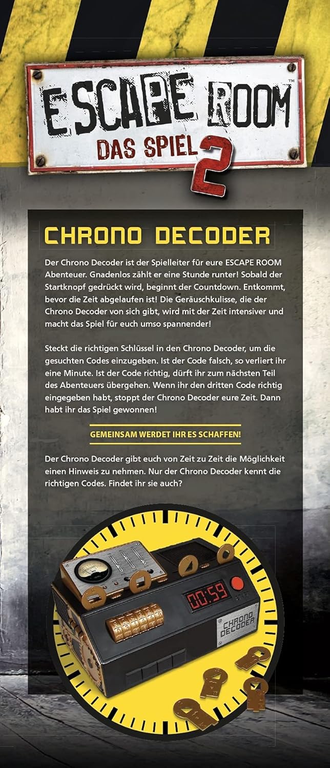 Escape Room Spiel mit Chrono Decoder (ab 16)
