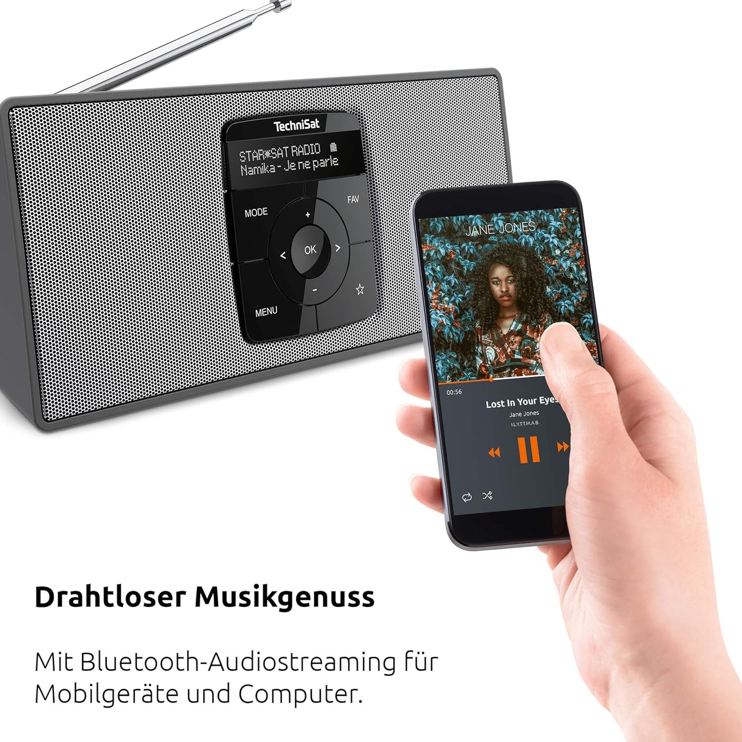 DigitRadio 2 S, schwarz/silber Stereo Single