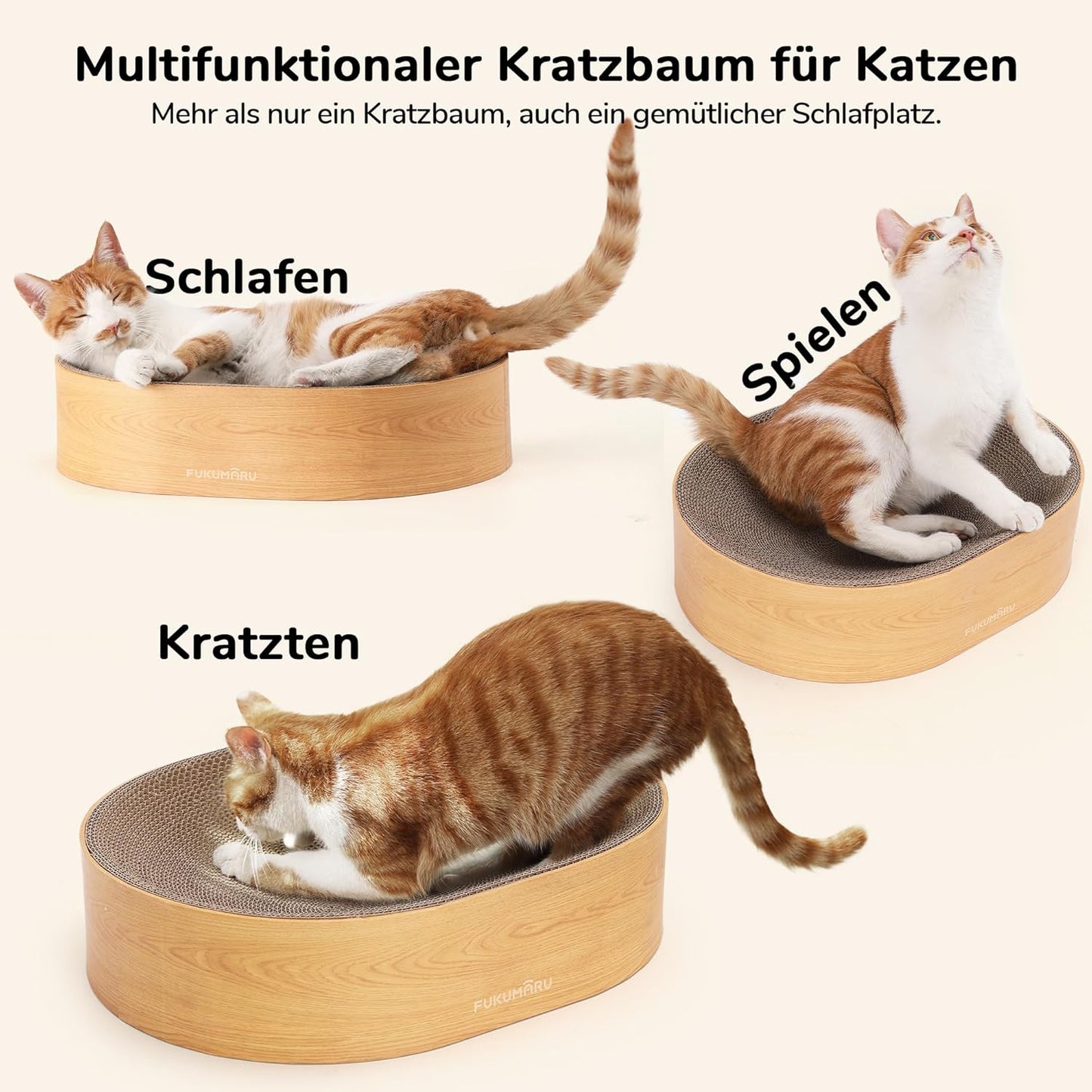 Ovales Katzenkratzbrett, Holzfarbe
