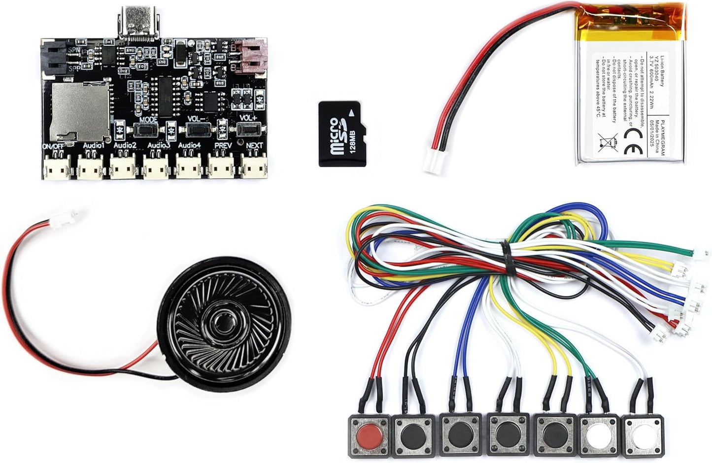 MP3 Soundmodul mit Tasten und Wiedergabeoptionen