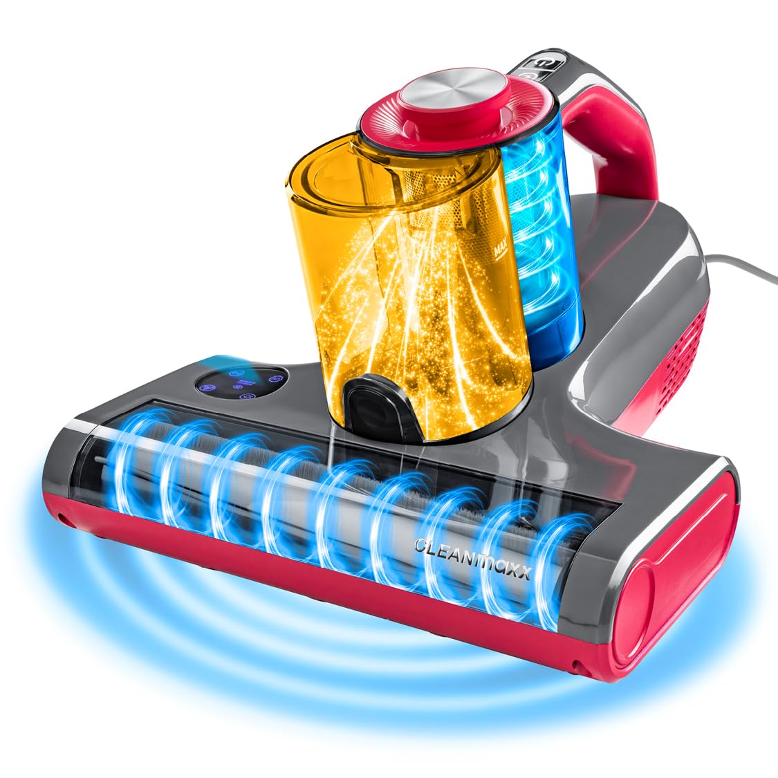 3-in-1 Milbensauger Rotation Pro Power mit UV-C & HEPA-Filter, Rotation Pro Power 15kPa Rot