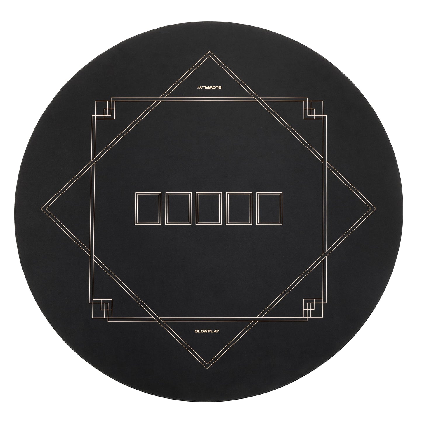 Runde Pokermatte für Texas Holdem, 120x120 Cm