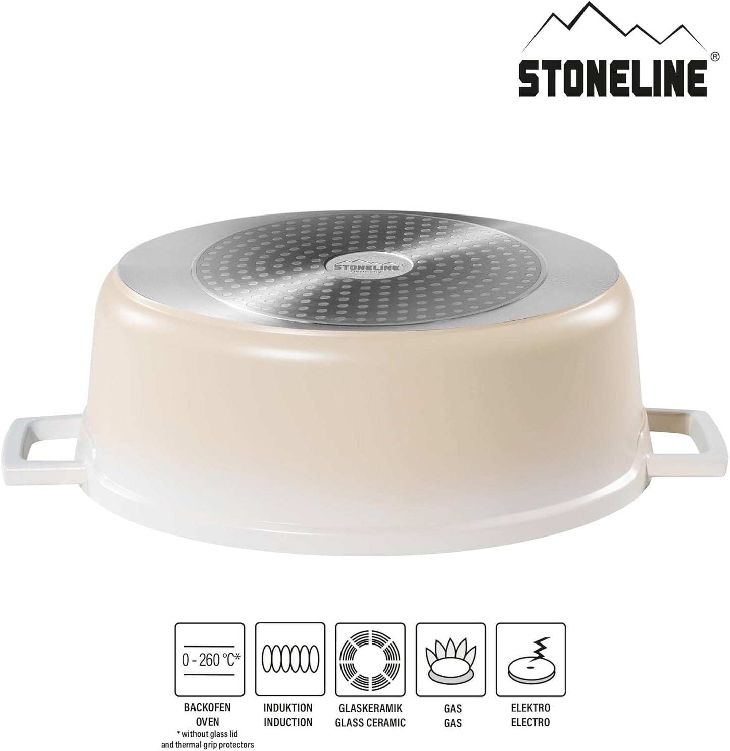 Cocotte Bräter, 32 cm Creme