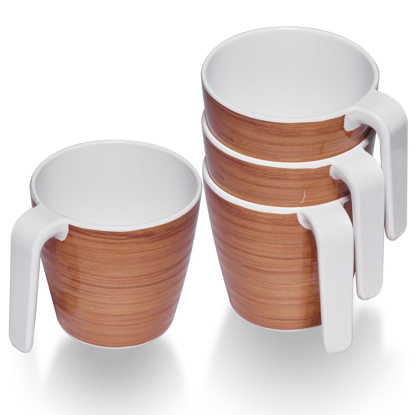 Melamin Tassen-Set für Camping (4 Stück), 4 Teile - Nur Tassen
