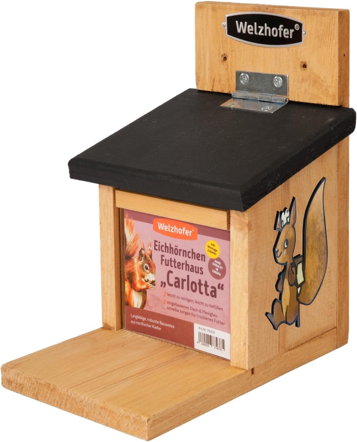 Eichhörnchen-Futterhaus Carlotta zum Aufhängen