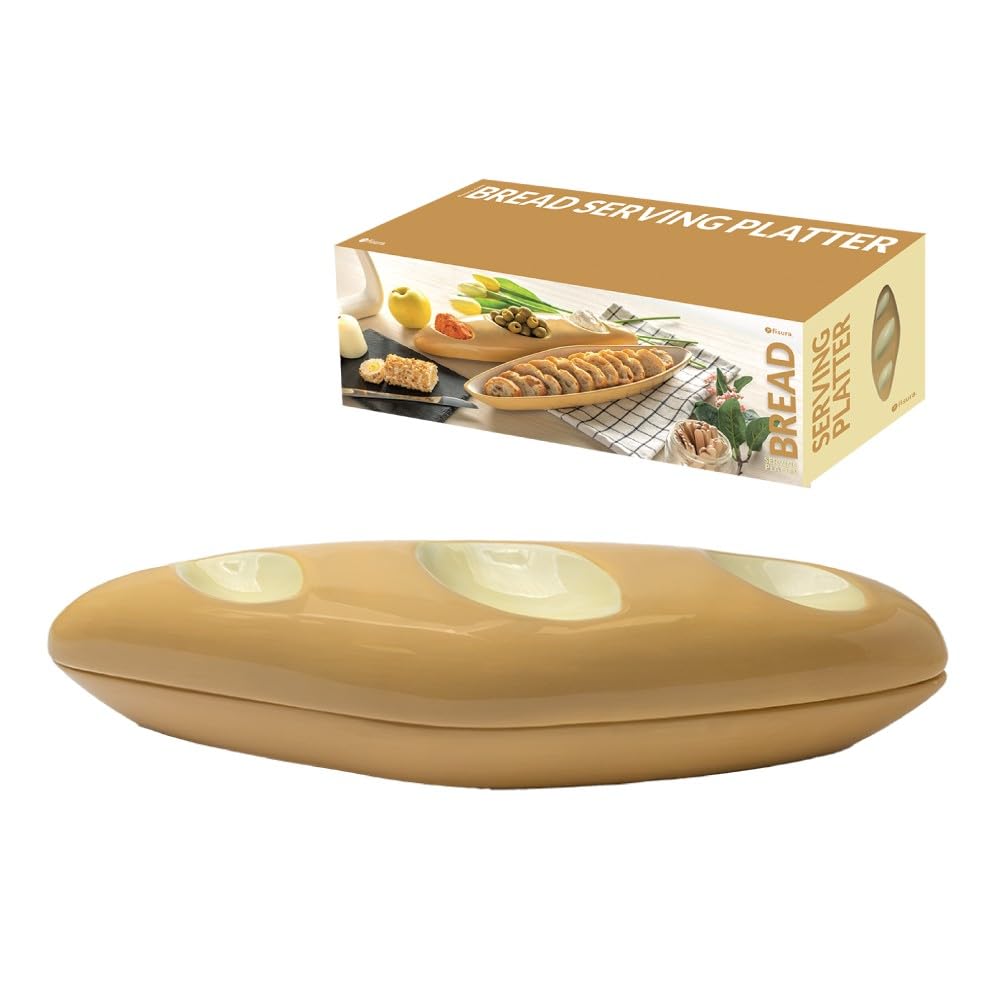 Brotservierplatte, Riegel, Braun