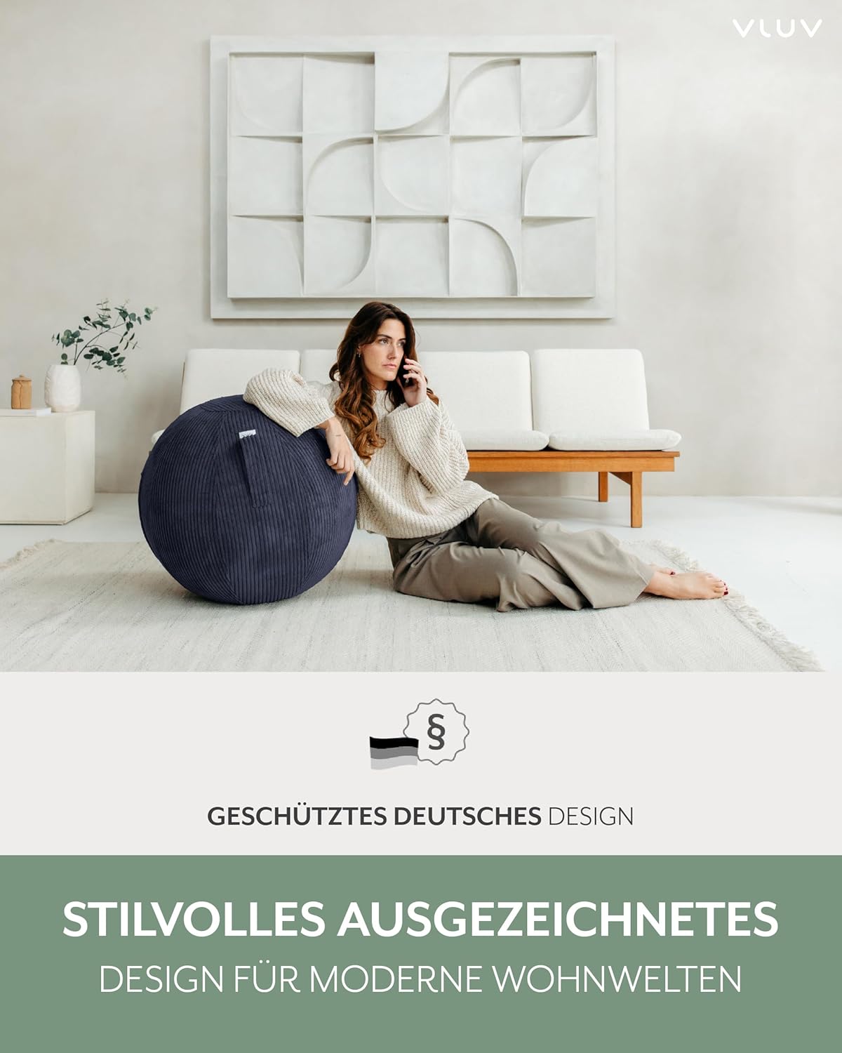 Ergonomischer Sitzball Vlip, Navy 50 - 55cm