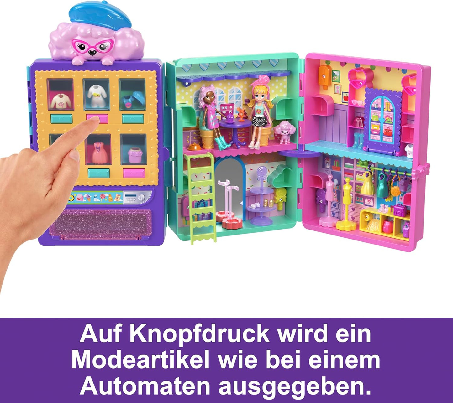 Kleidergeschäft Spielset mit Puppen & Zubehör (37 Teile), Kleidergeschäft Spielset