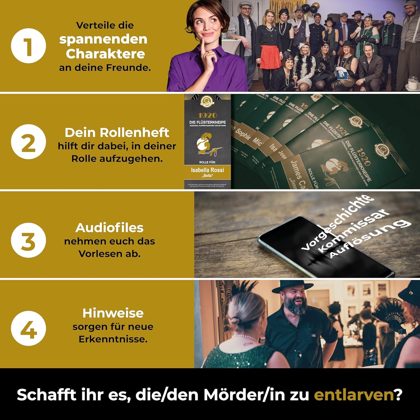 1920 Die Flüsterkneipe – Jazzmusik, Flapper-Kleidchen und ein Mord