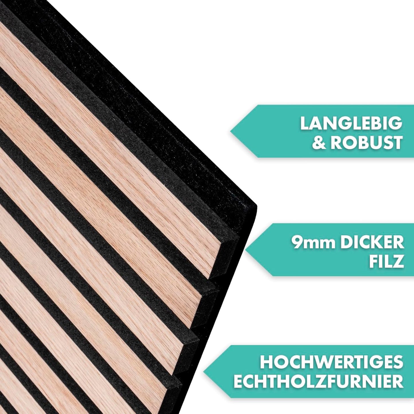 3D Akustikpaneele, Weisse Eiche (118 X 60 Cm) 118 x 60 cm
