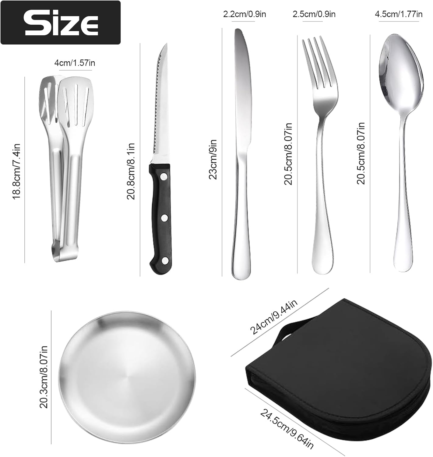 Campingbesteck Set für 2 Personen, für 2 Personen