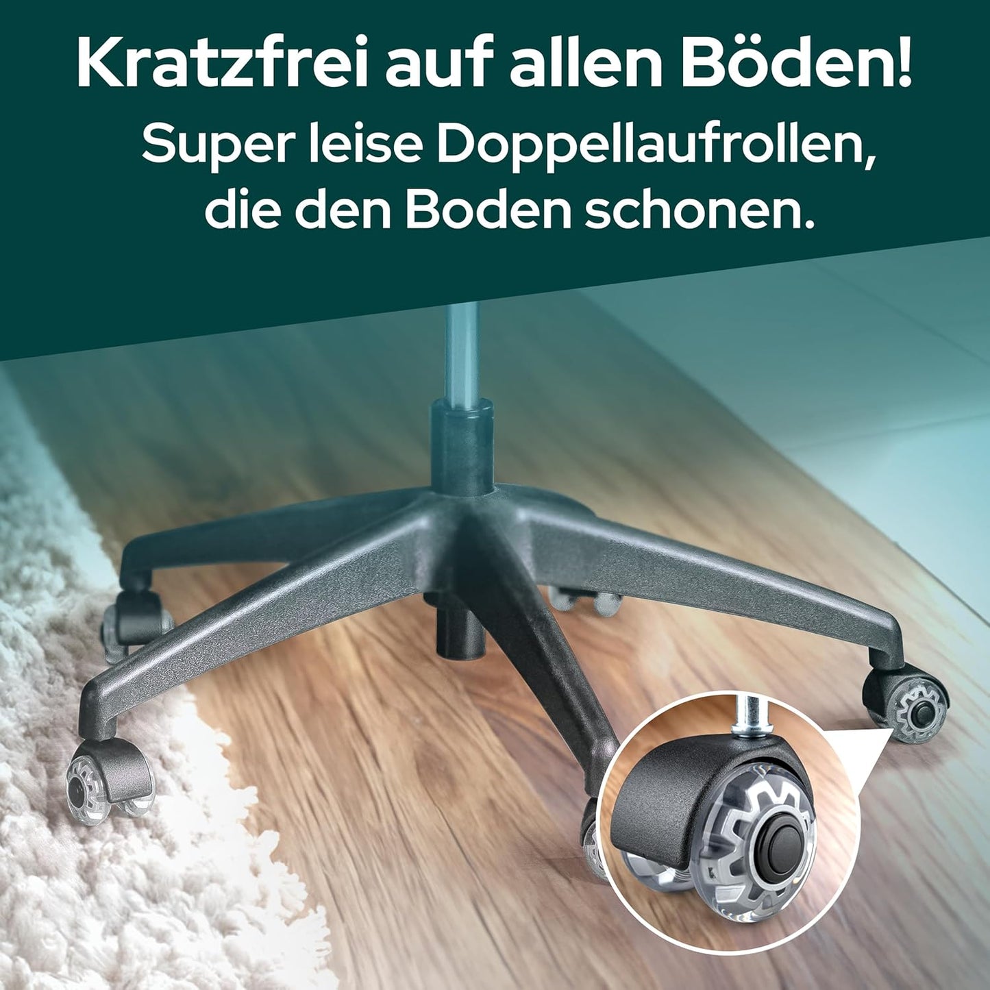 Ergonomischer Bürostuhl mit 3D Armlehnen & Lordosenstütze, Ohne Kopfstütze Schwarz / Rot
