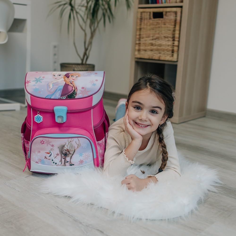 9-teiliges Schulranzen-Set, Disney Frozen Rosa 9-teilig mit Sporttasche