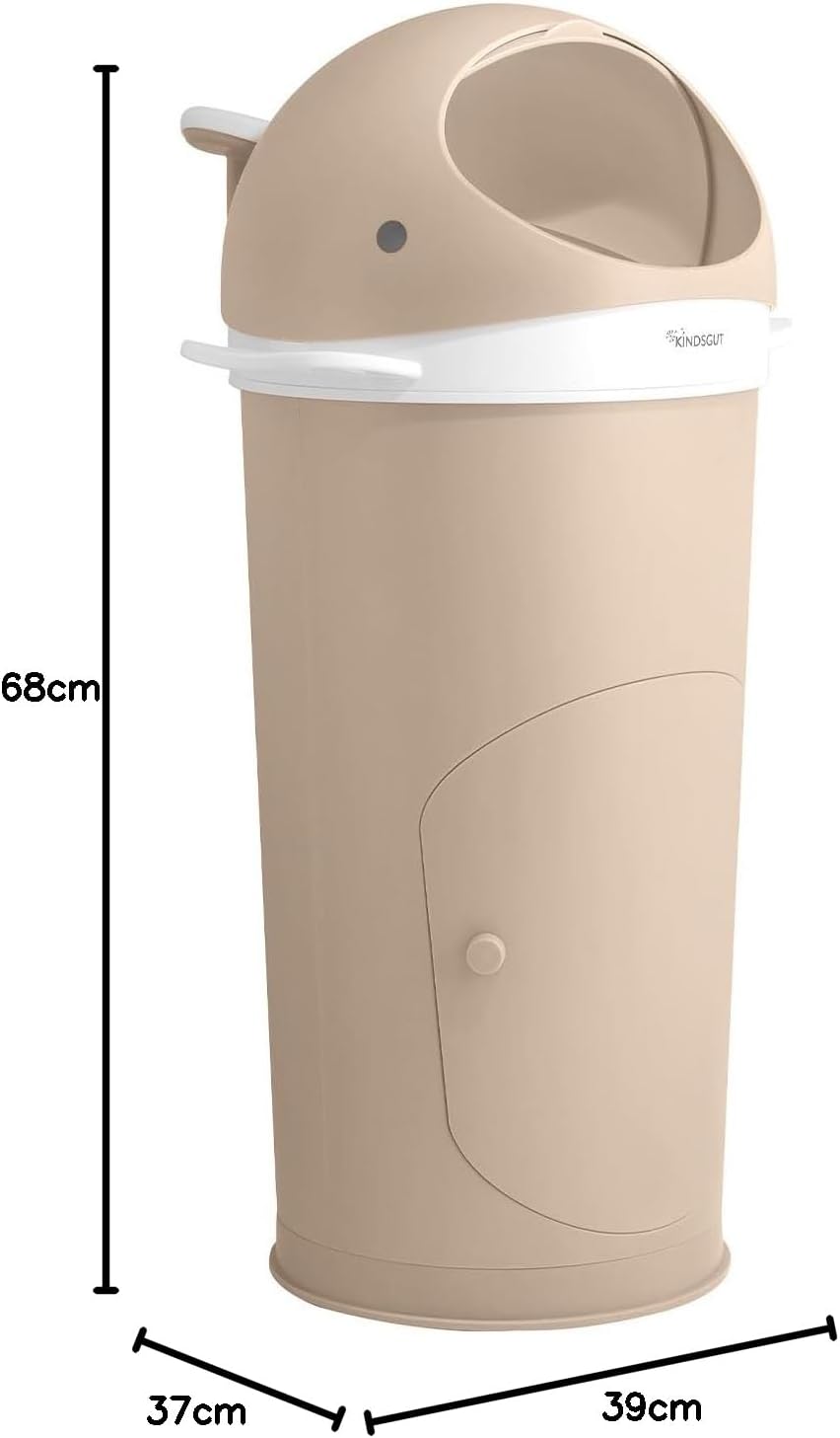 Windeleimer mit geruchsdichter Klappe im Wal-Design, sand