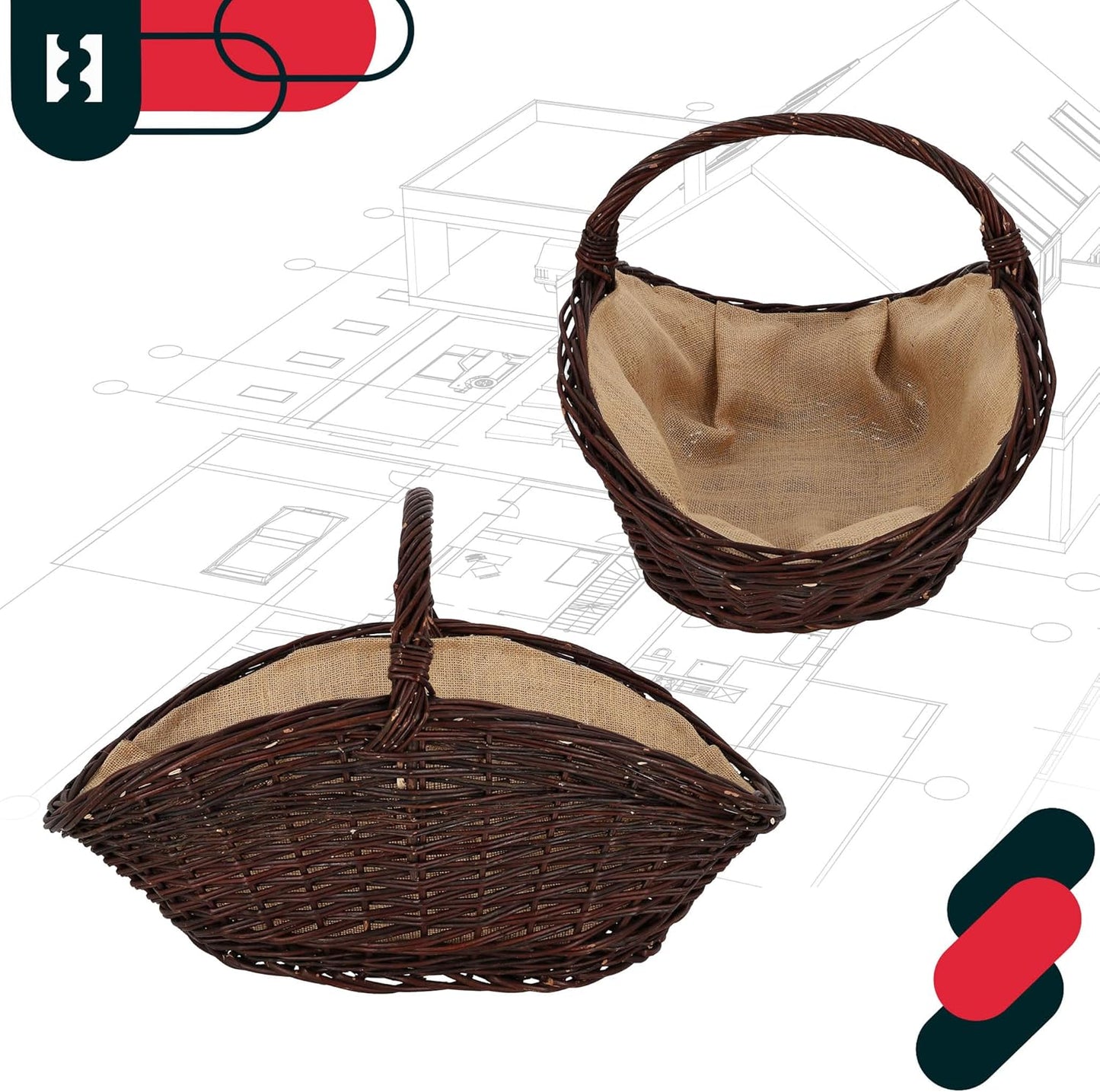 Brennholzkorb mit Henkel