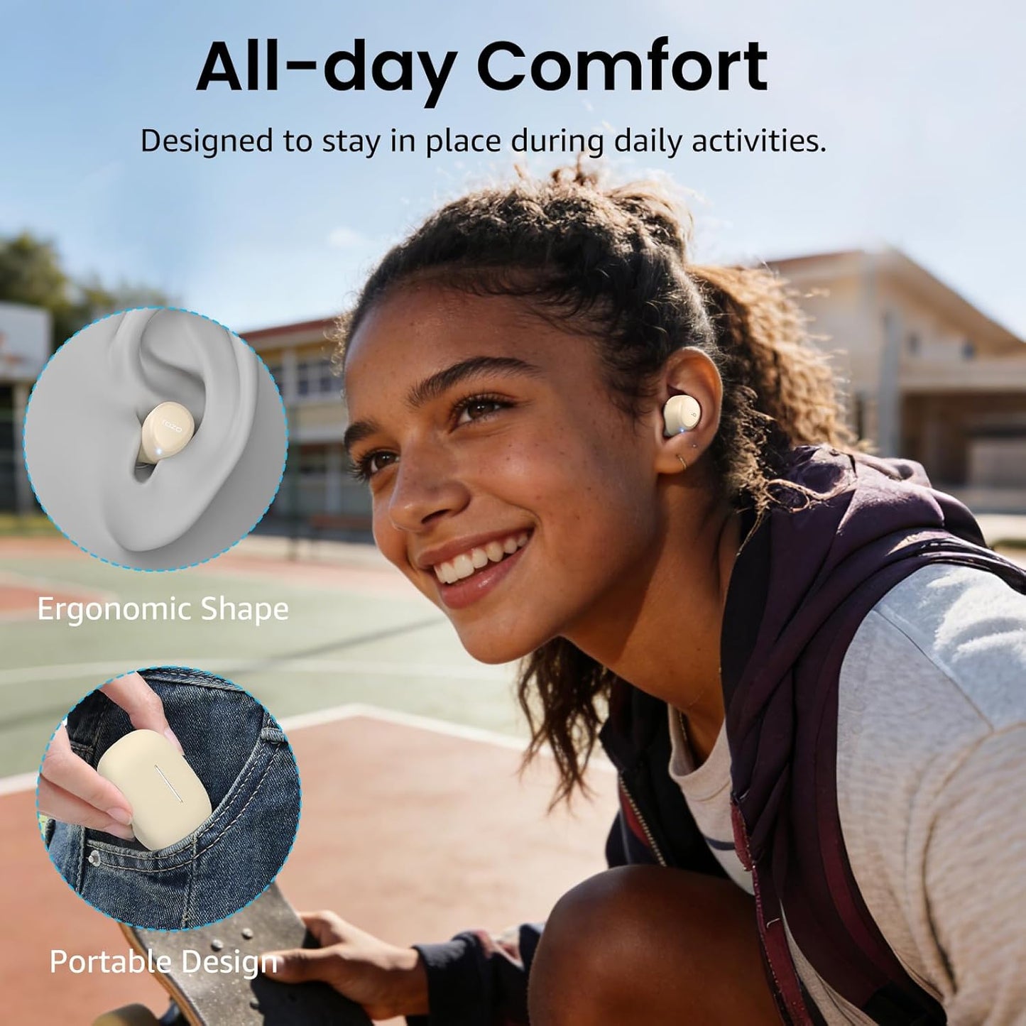 Kabellose In-Ear-Kopfhörer, A1 2024-Khaki