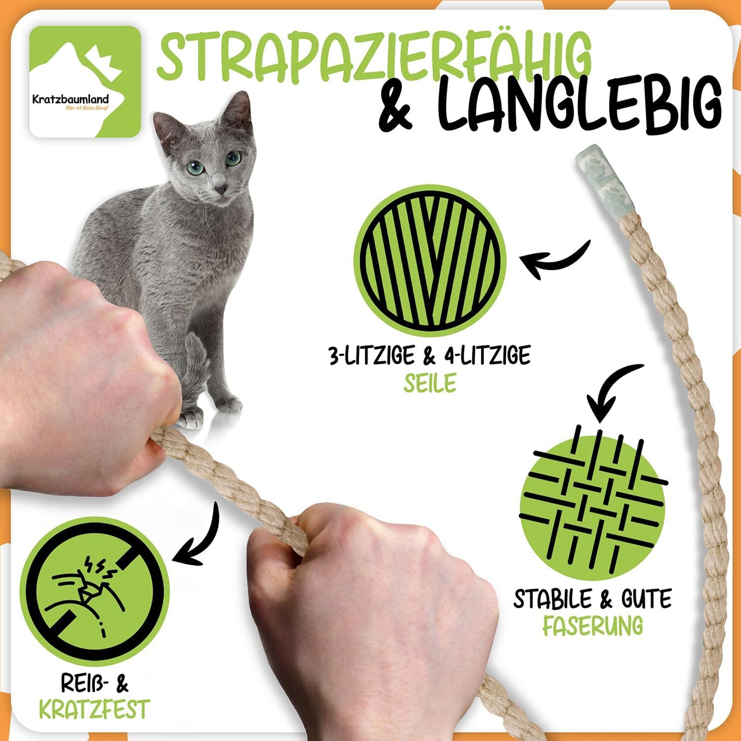 Outdoor-Kunst-Sisalseil, 10 mm