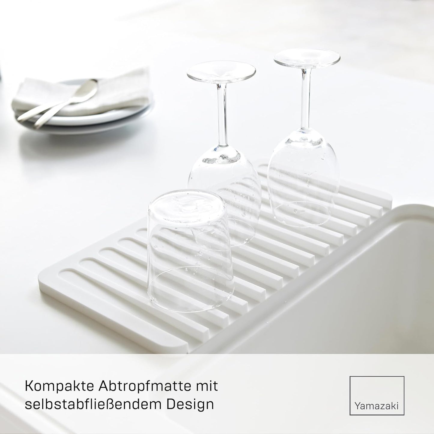 Silikon-Abtropfmatte FLOW, Weiss