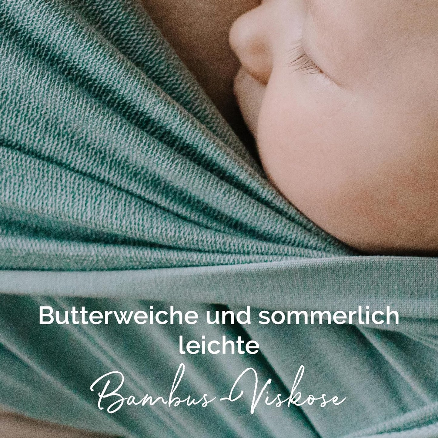 Babytragetuch aus Bambusviskose (bis 15 kg), Serenity Sea Mist Bamboo