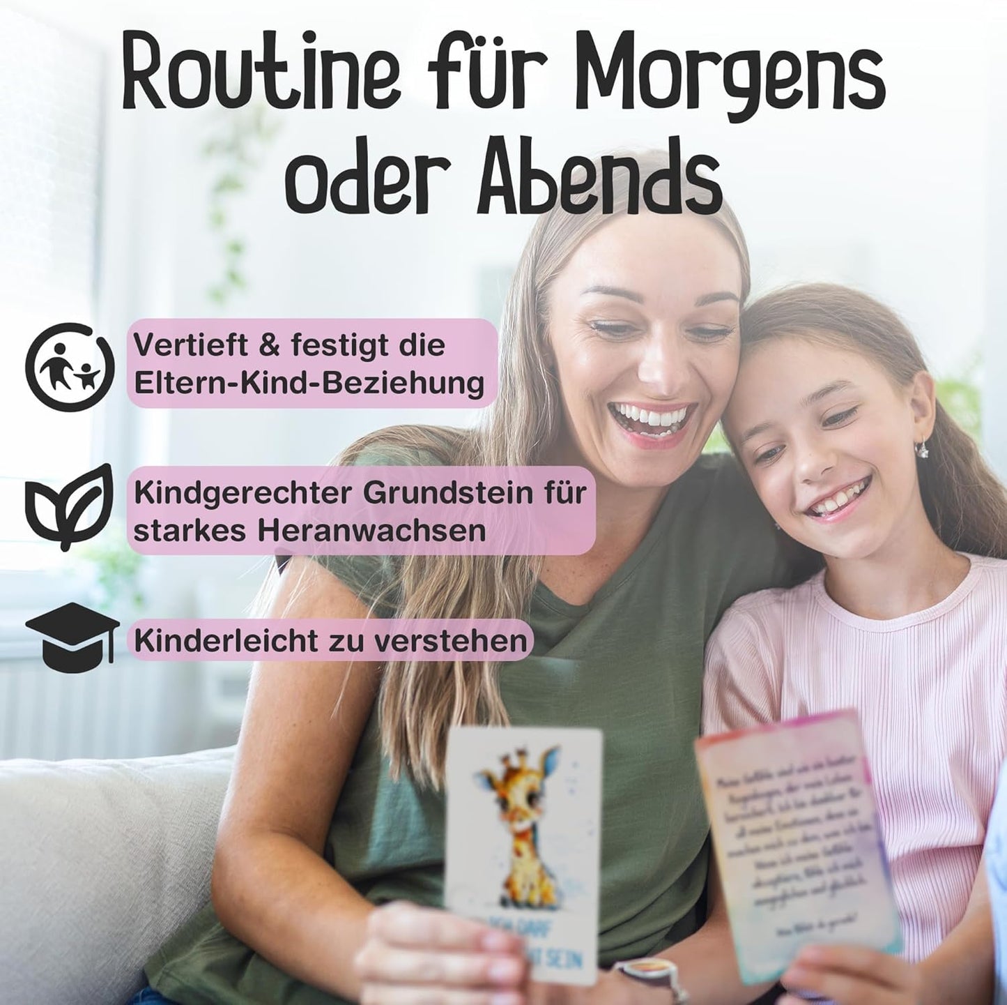 Affirmationskarten für Kinder, Rosa