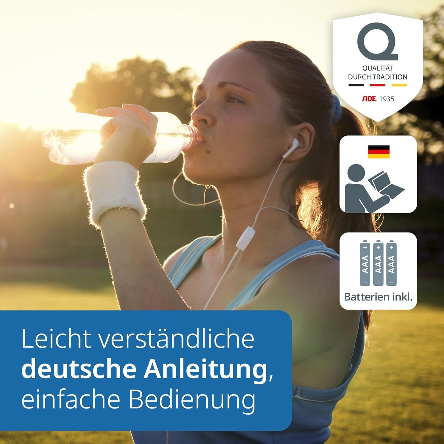 Digitale Körperfettwaage, Blau