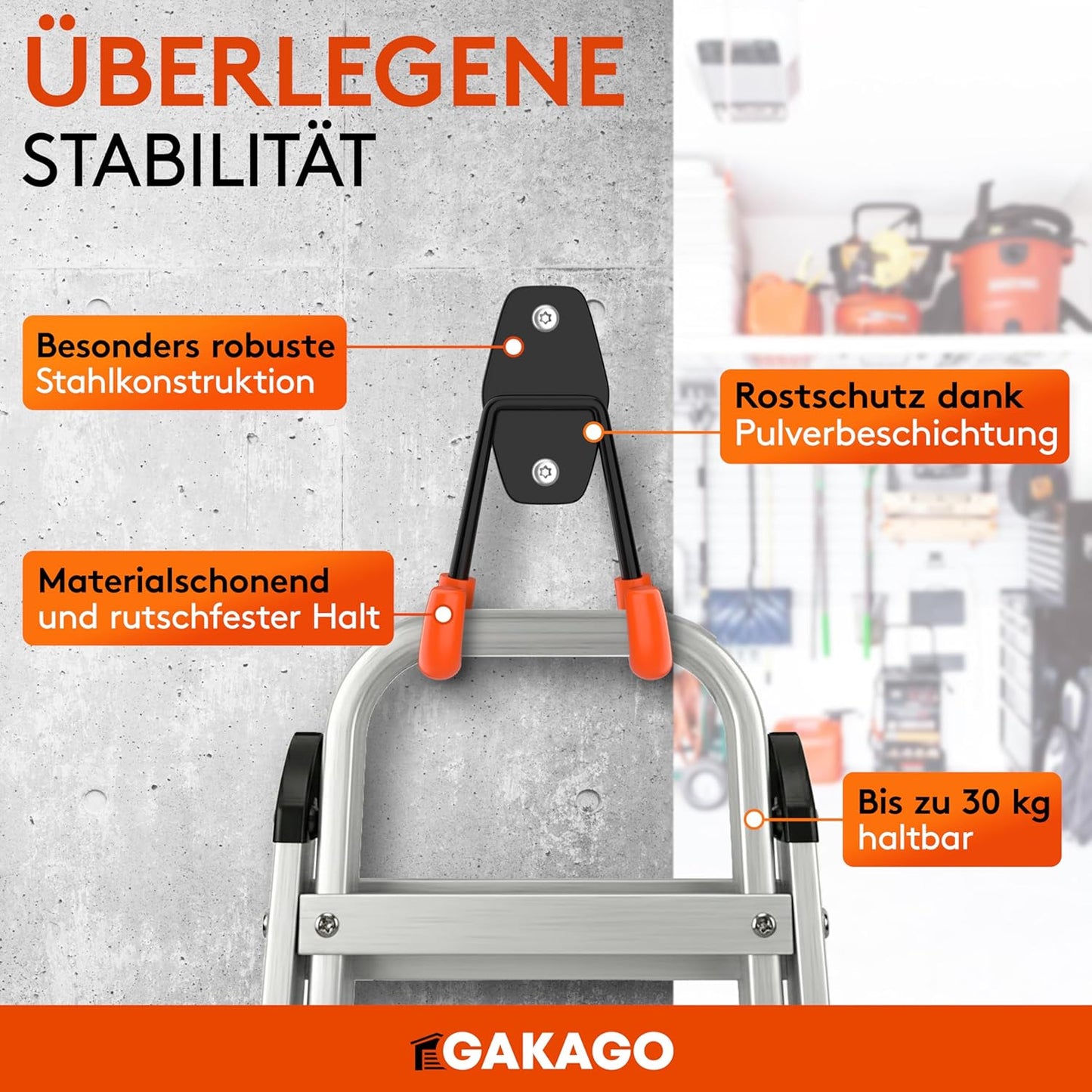 10-teiliges Garagenhaken-Set inkl. Dübel & Schrauben, 10er Set