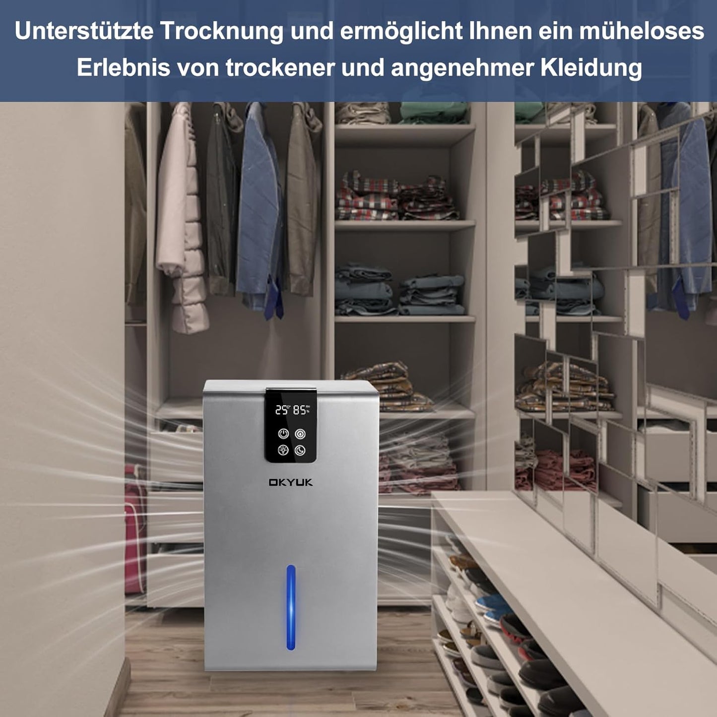 Luftentfeuchter, Grau