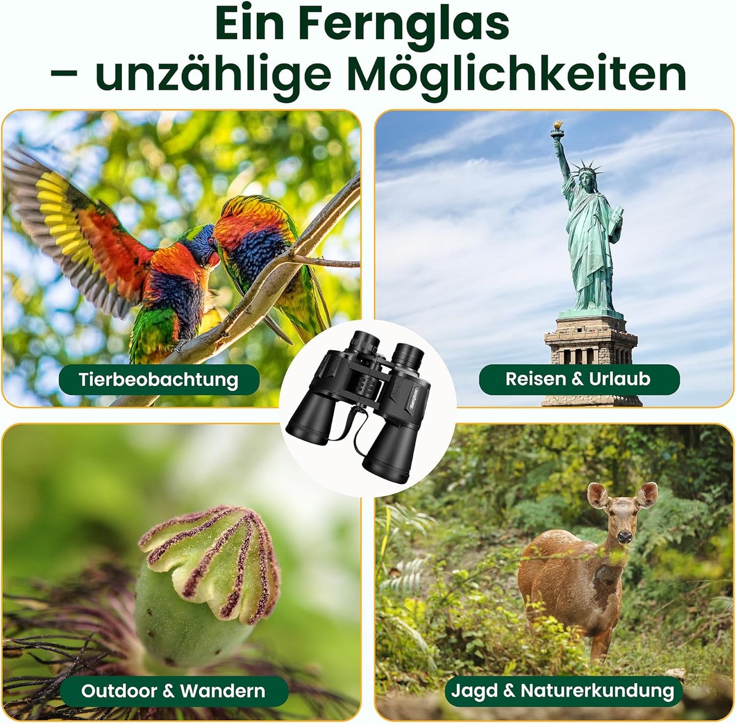 Wasserdichtes Fernglas für Outdoor-Abenteuer