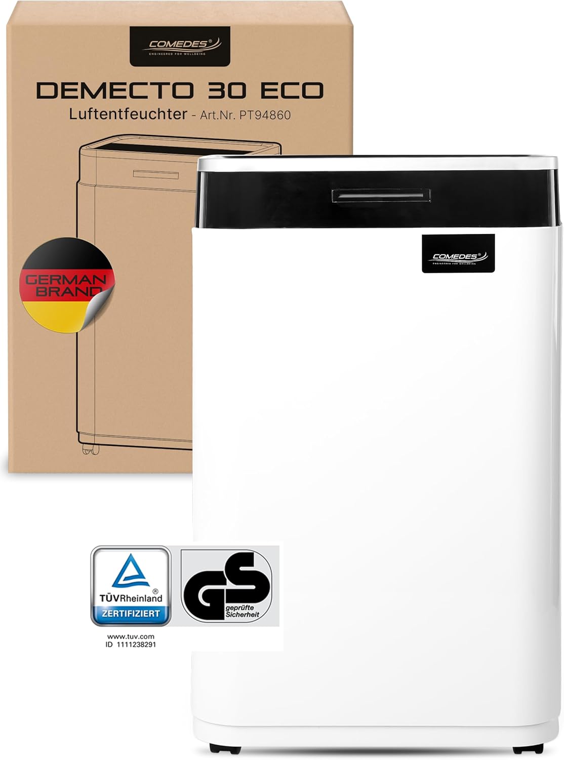 Demecto 30 eco – Luftentfeuchter, 25l / 24h