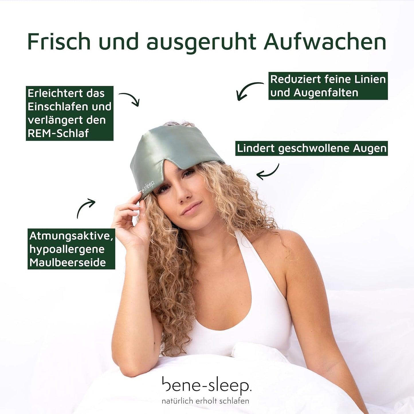 Seidenschlafmaske, Grün