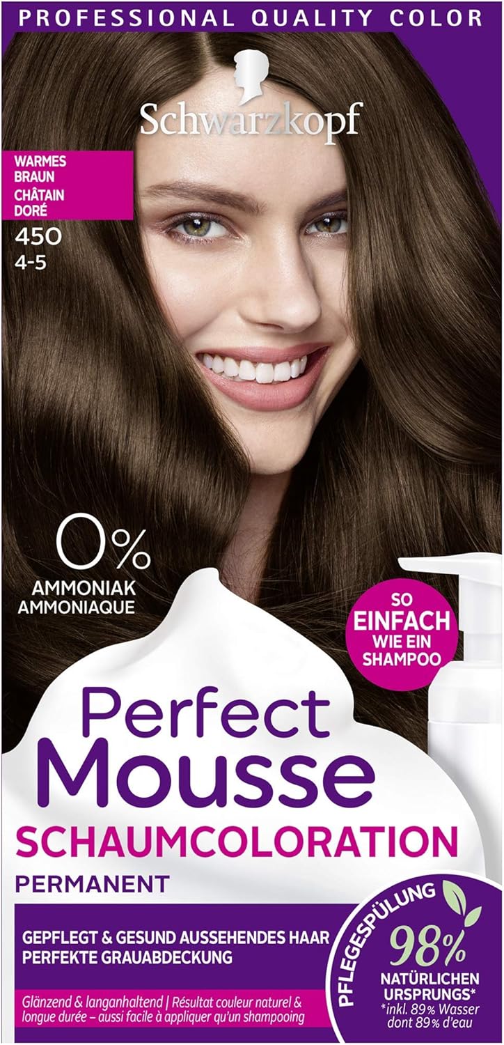 Permanente Schaumcoloration, 3er-Pack, Schwarz,Braun 1 stück (3er Pack)