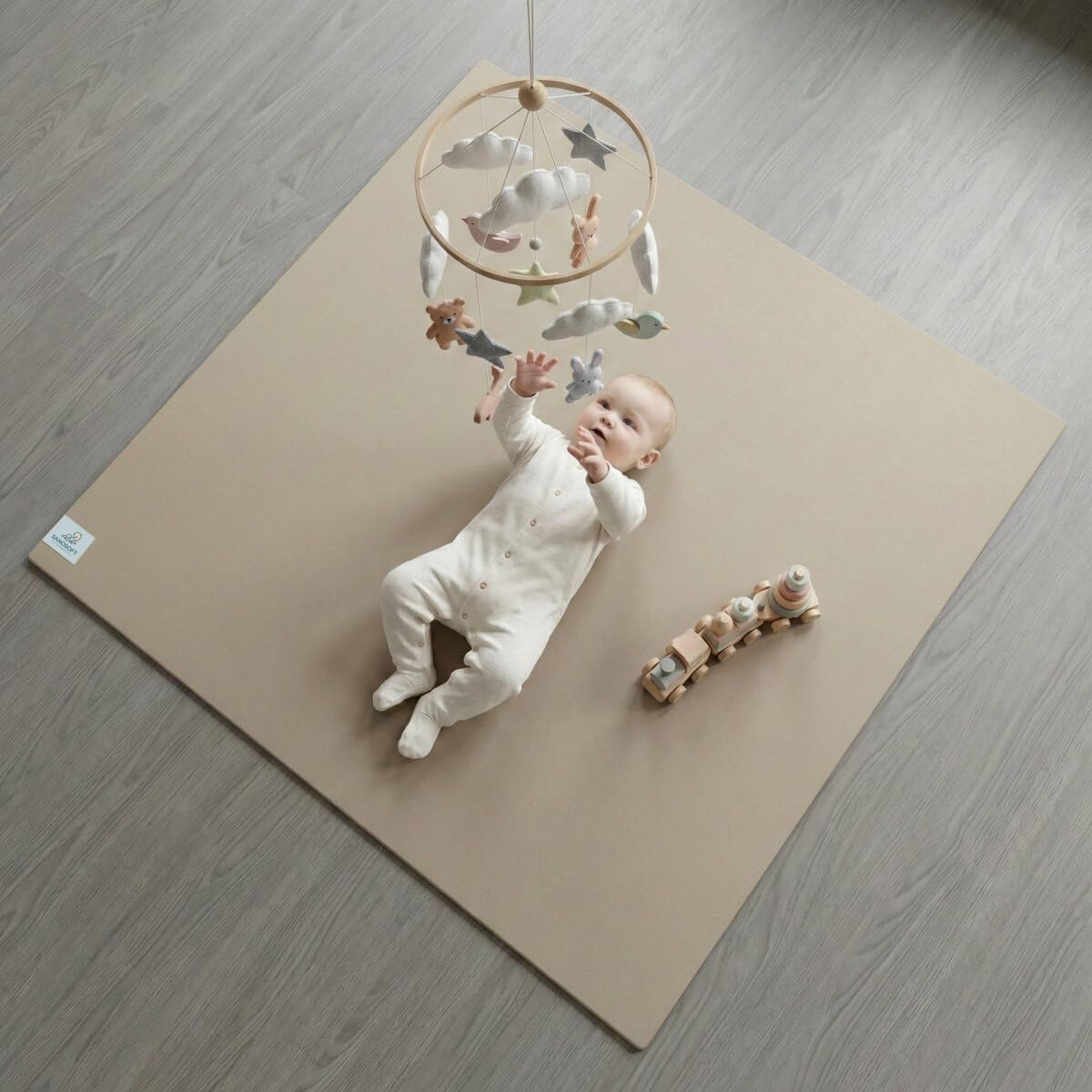 Anti-Rutsch Krabbelmatte, Sand / Beige 120x200 cm (1er Pack)