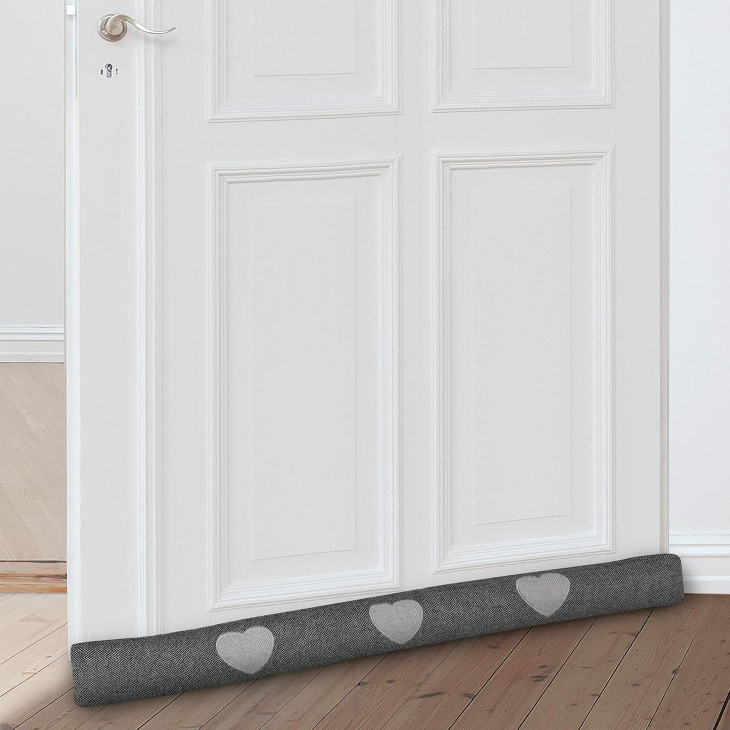 2-teiliges Zugluftstopper Set, 120cm Länge Anthrazit