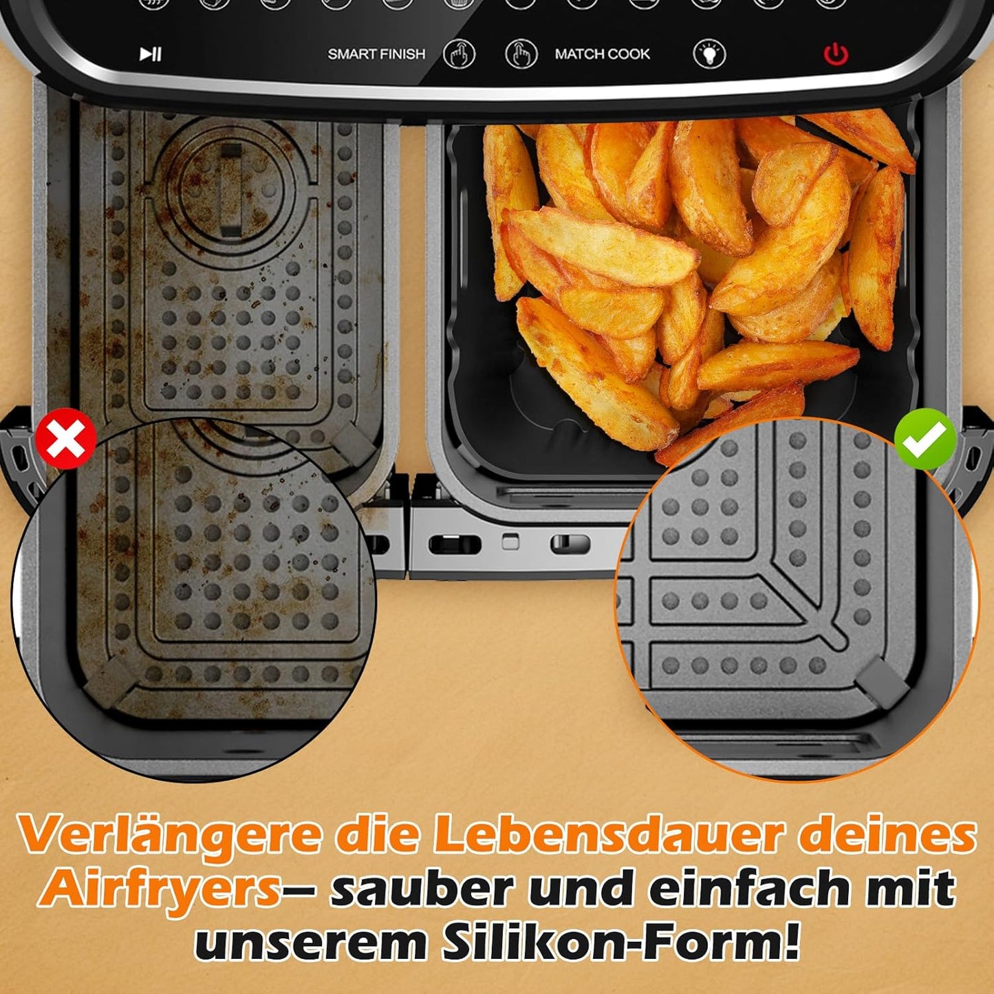 25-teiliges Heissluftfritteuse-Zubehör-Set