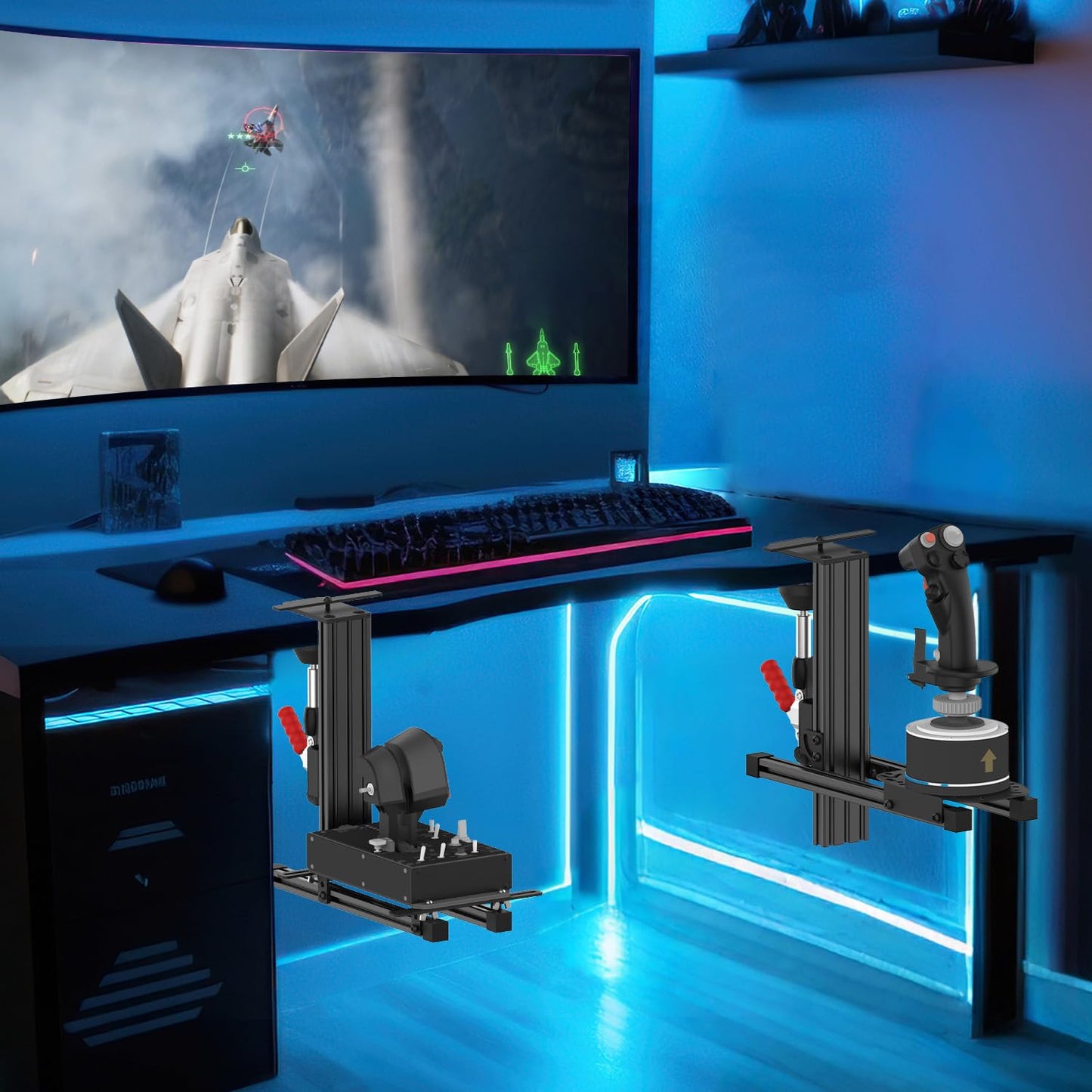 Tischhalterung-Set für Joystick und Hotas Systeme