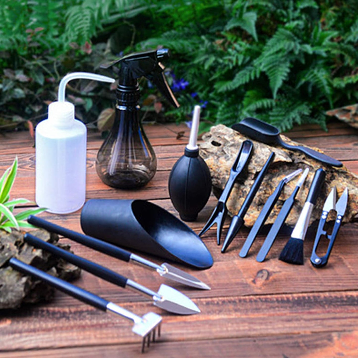 14-teiliges Sukkulenten-Werkzeugset, 14 Pcs Schwarz