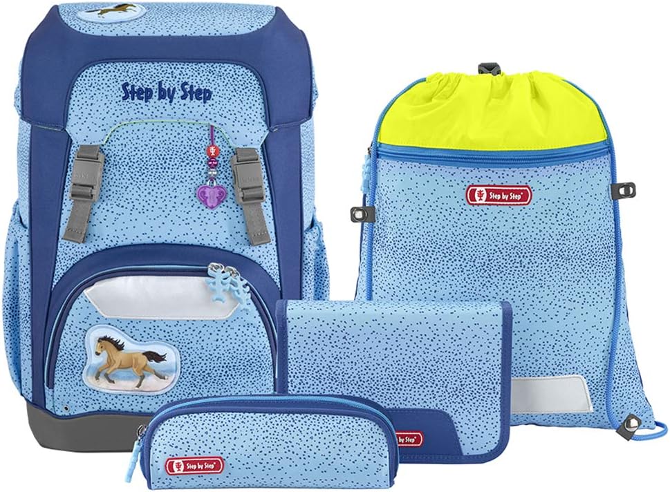 Ranzen-Set GIANT, 5-teilig, Wild Horse - Blau