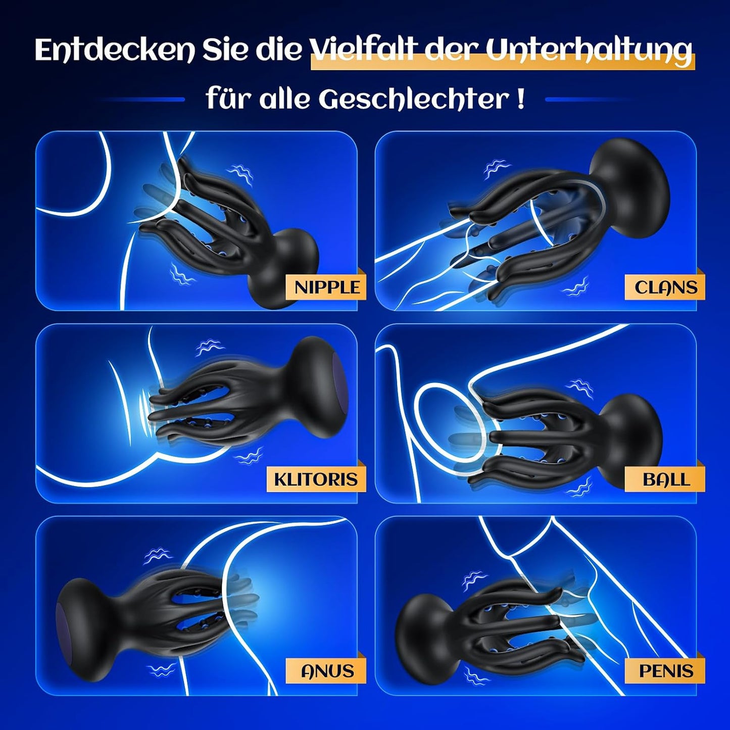 Oktopus Vibrator mit 10 Modi, Oktopusform