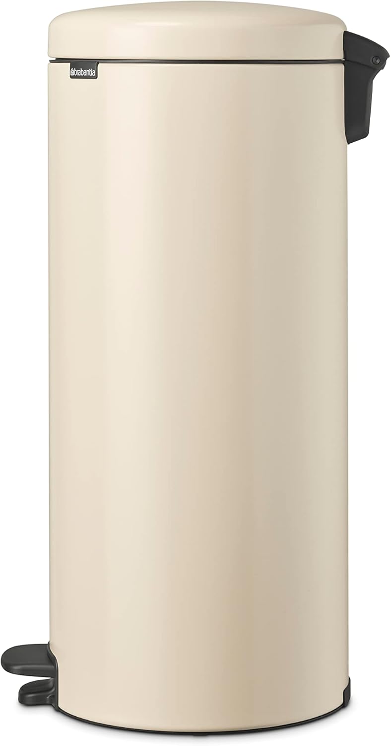 Treteimer mit sanft schliessendem Deckel, 30 Liter Soft Beige
