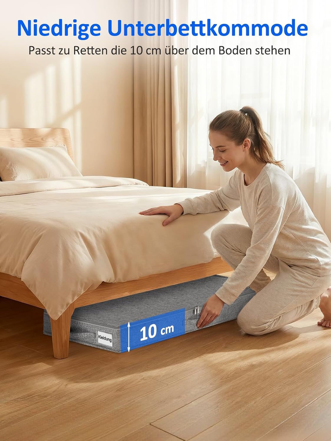 2-teiliges Unterbett-Aufbewahrungsboxen-Set, 2pcs mit Pp-kunststoffplatten