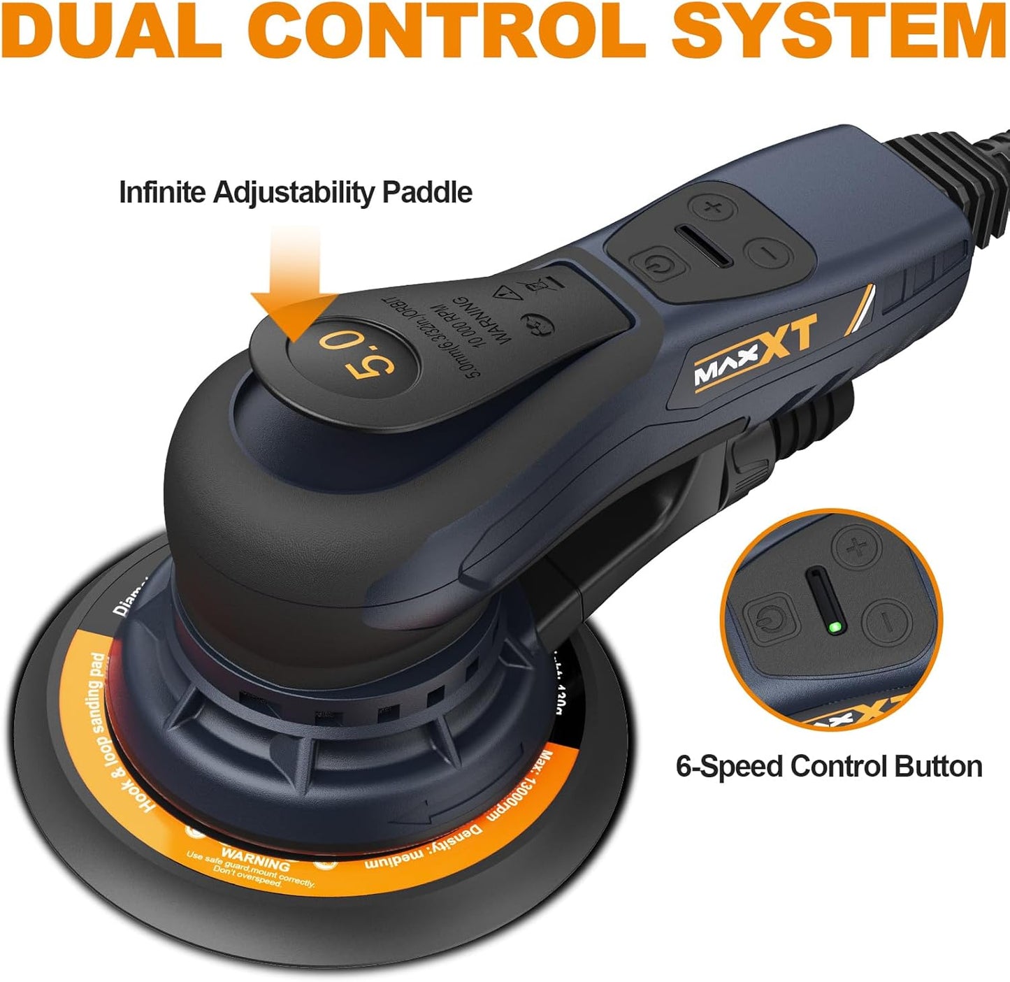 R7303 Exzenterschleifer mit variabler Geschwindigkeit, 150mm Schleifplatte