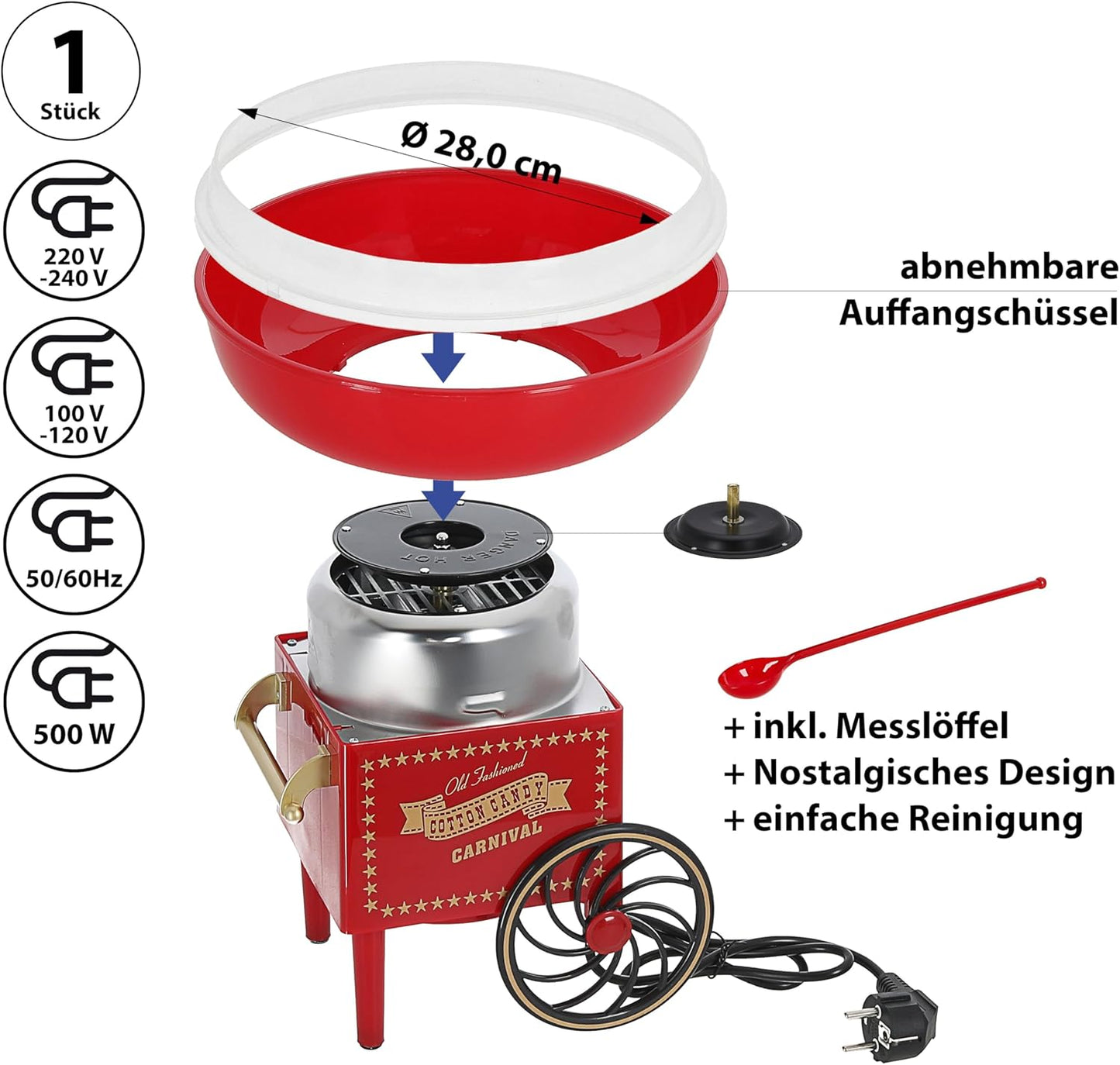 Retro Zuckerwatte-Maschine