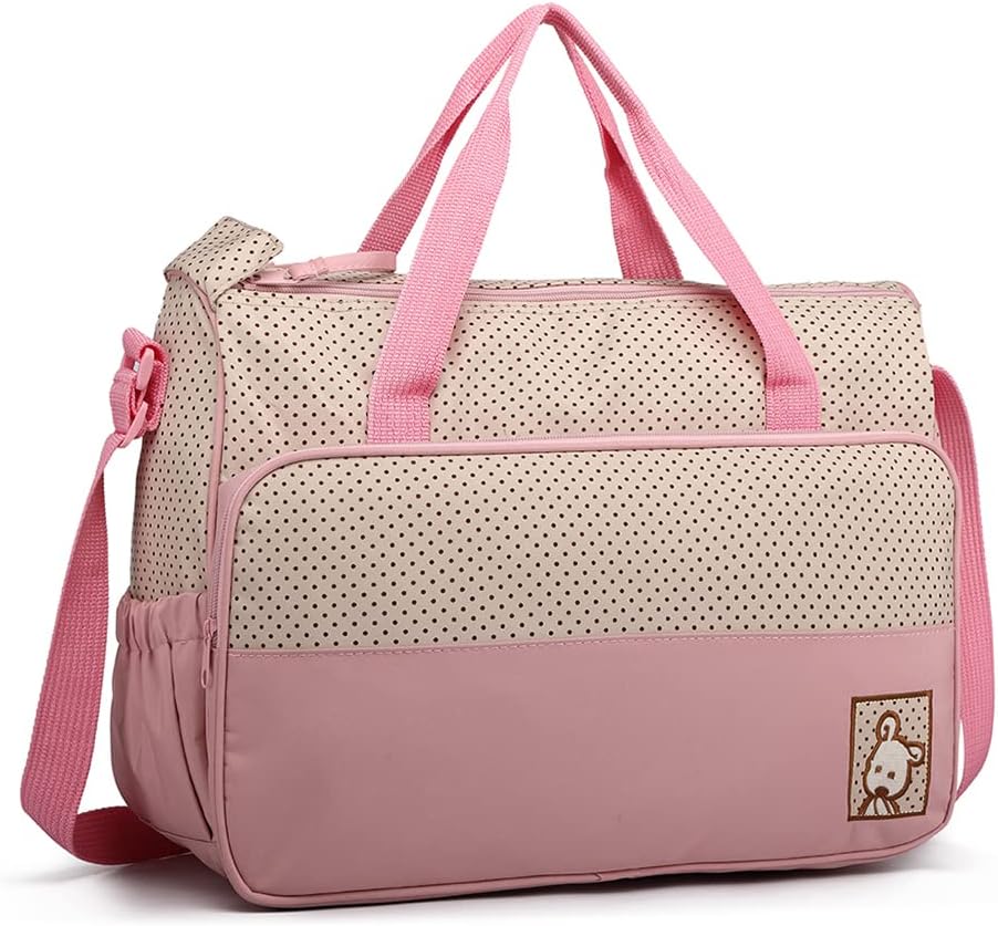 5-teiliges Baby Wickeltaschen-Set, Rosa