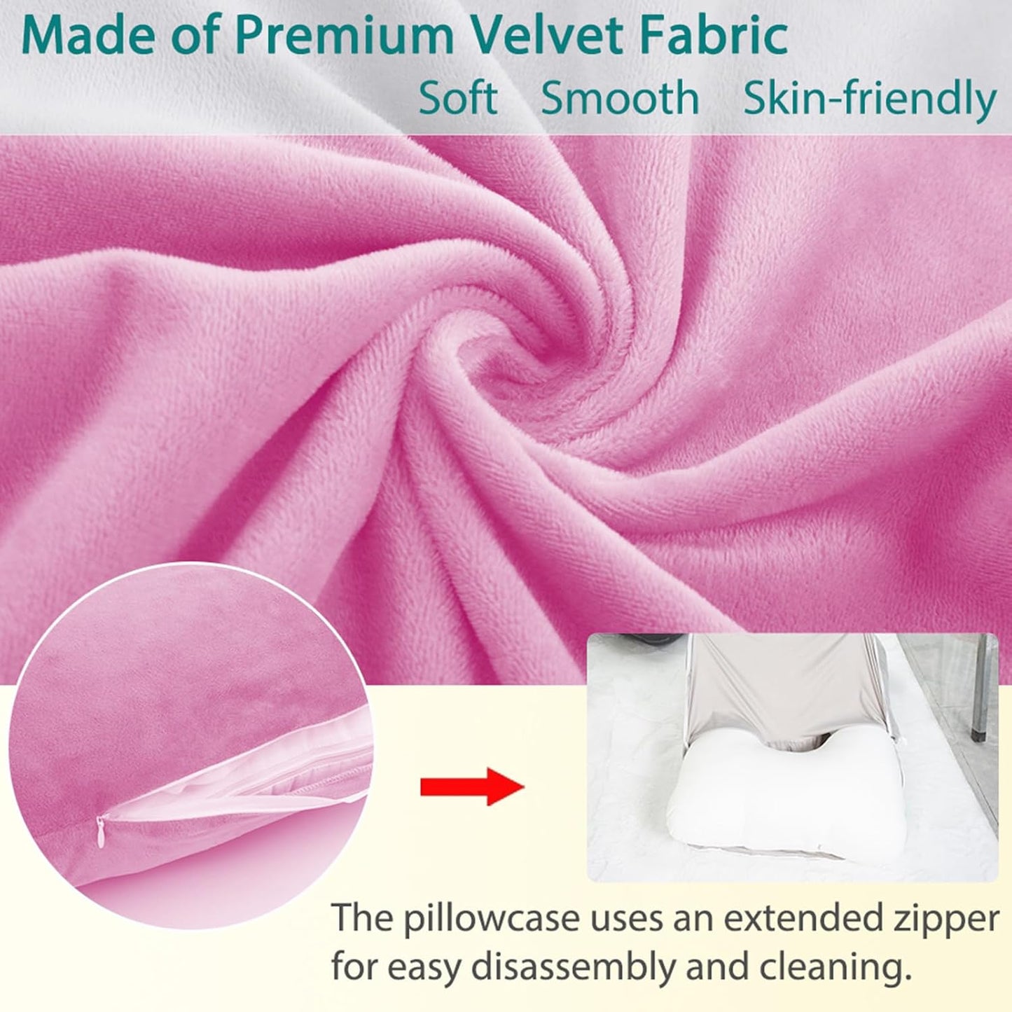 U-förmiges Schwangerschaftskissen, Violett-memory Foam
