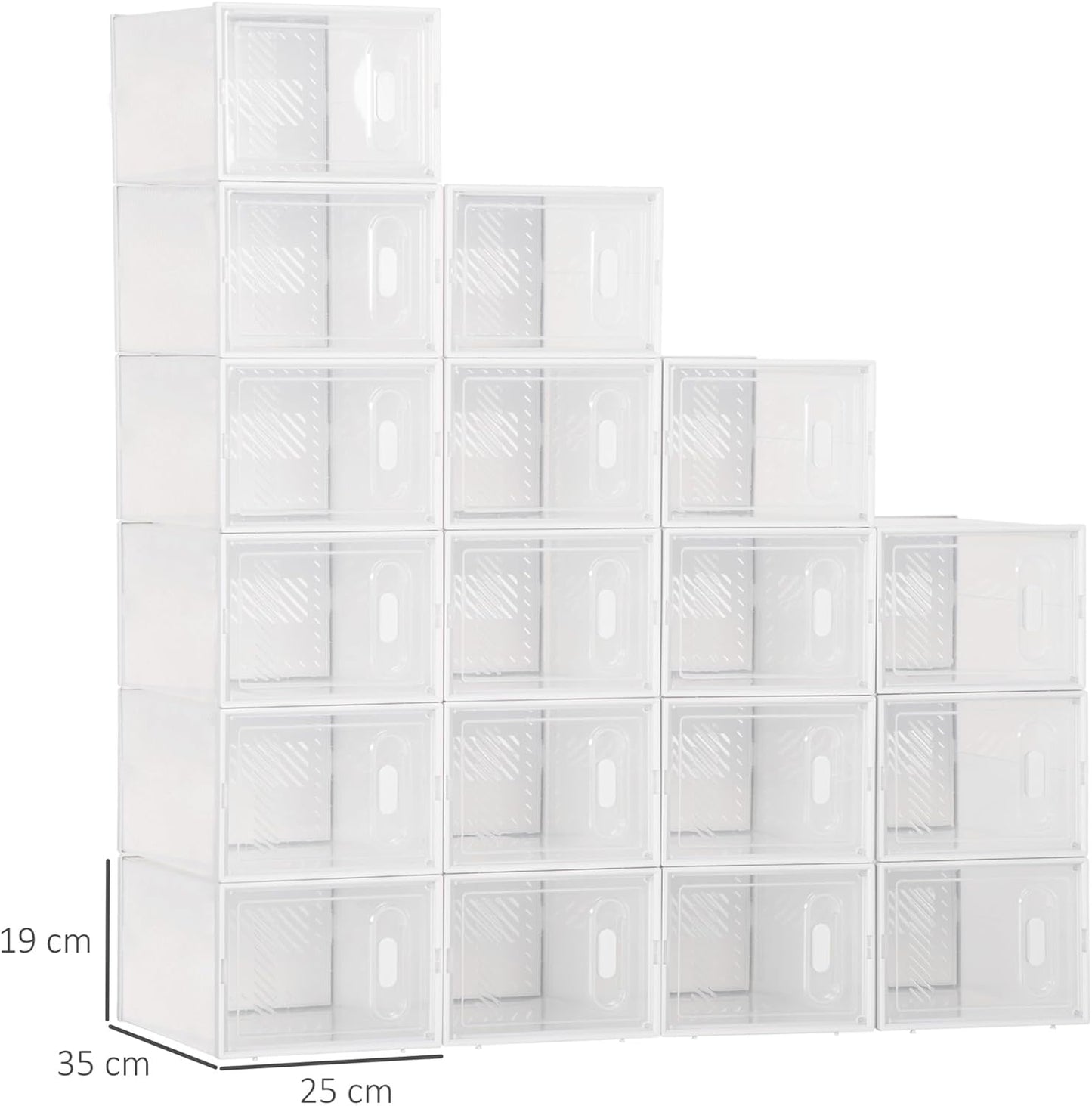 DIY Schuhschrank Kunststoff Transparent, 18