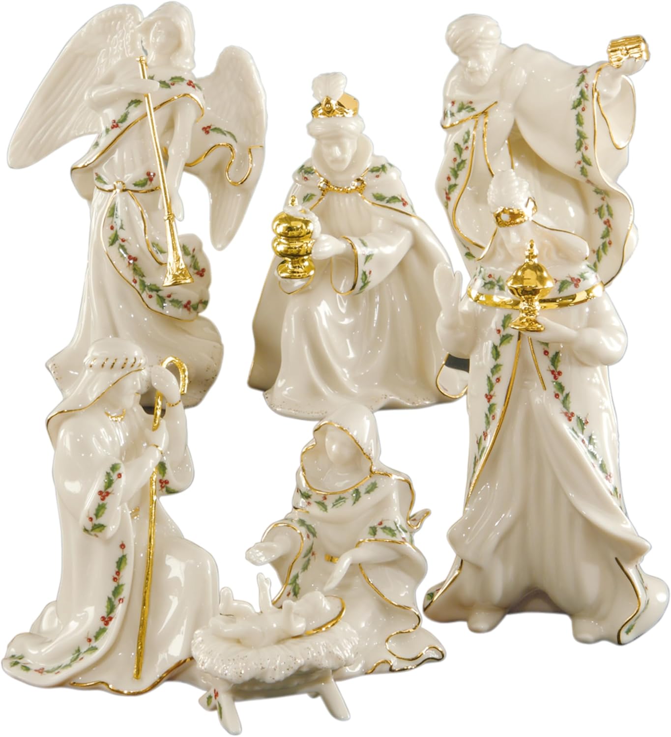 7-teiliges Krippenfiguren-Set aus Porzellan